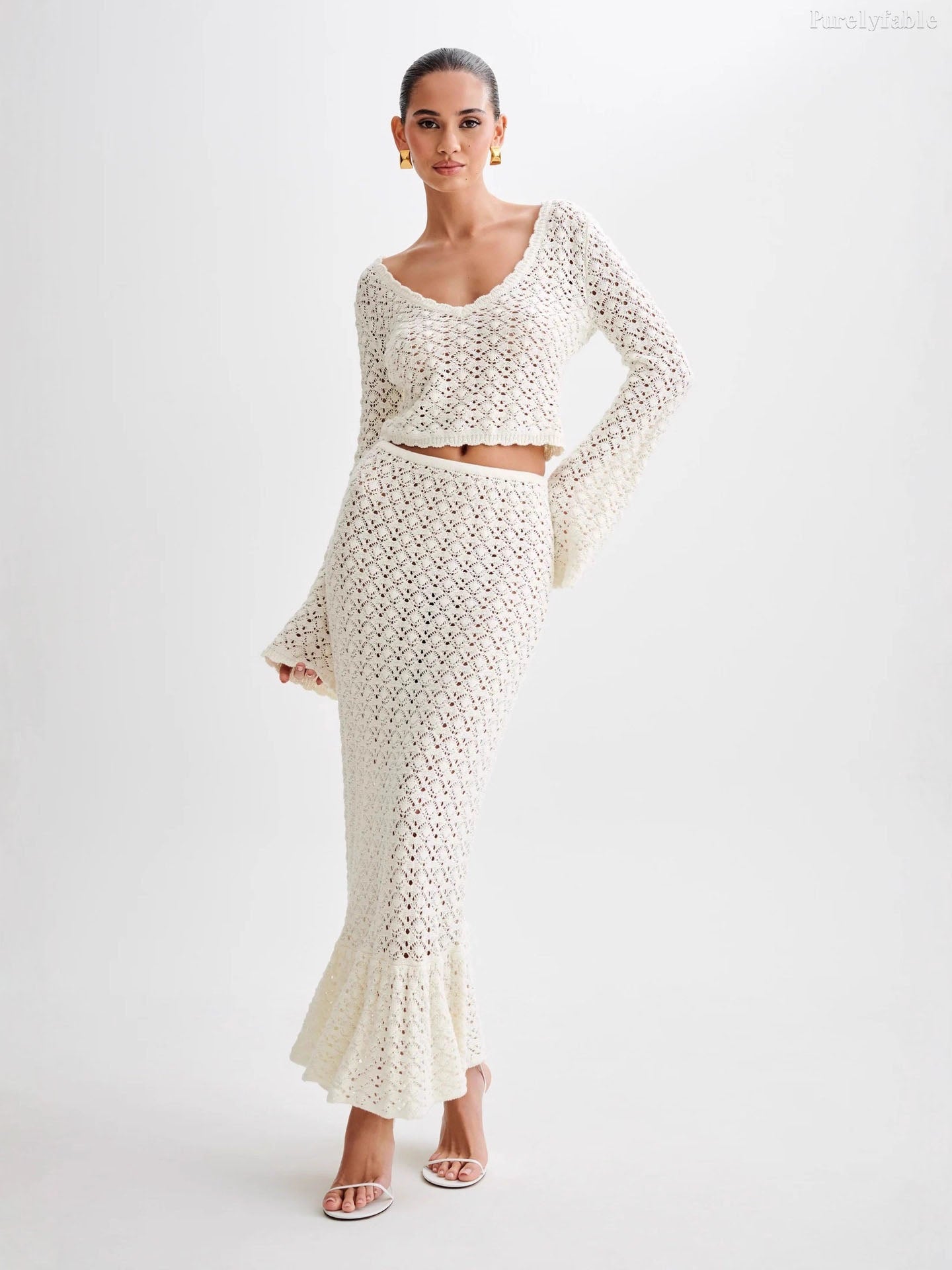 Catalina white fashion European-style dress set