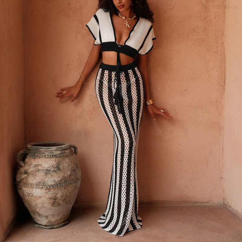 Felicia Drawstring Beach Vacation Dress set