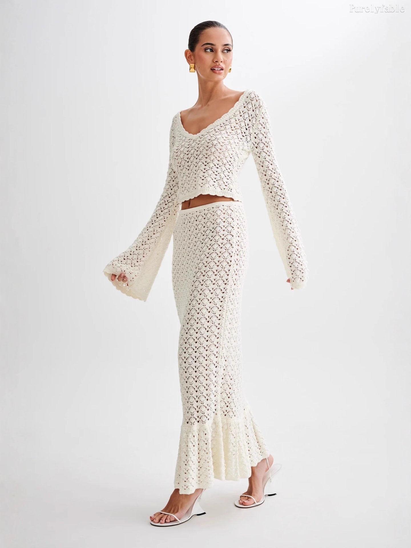 Catalina white fashion European-style dress set