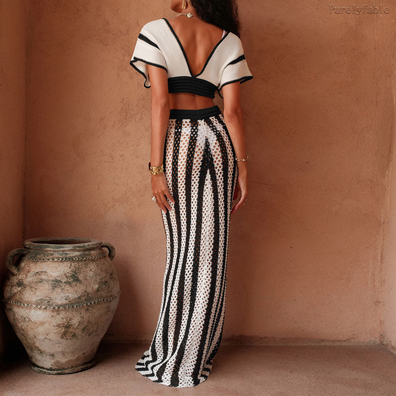 Felicia Drawstring Beach Vacation Dress set