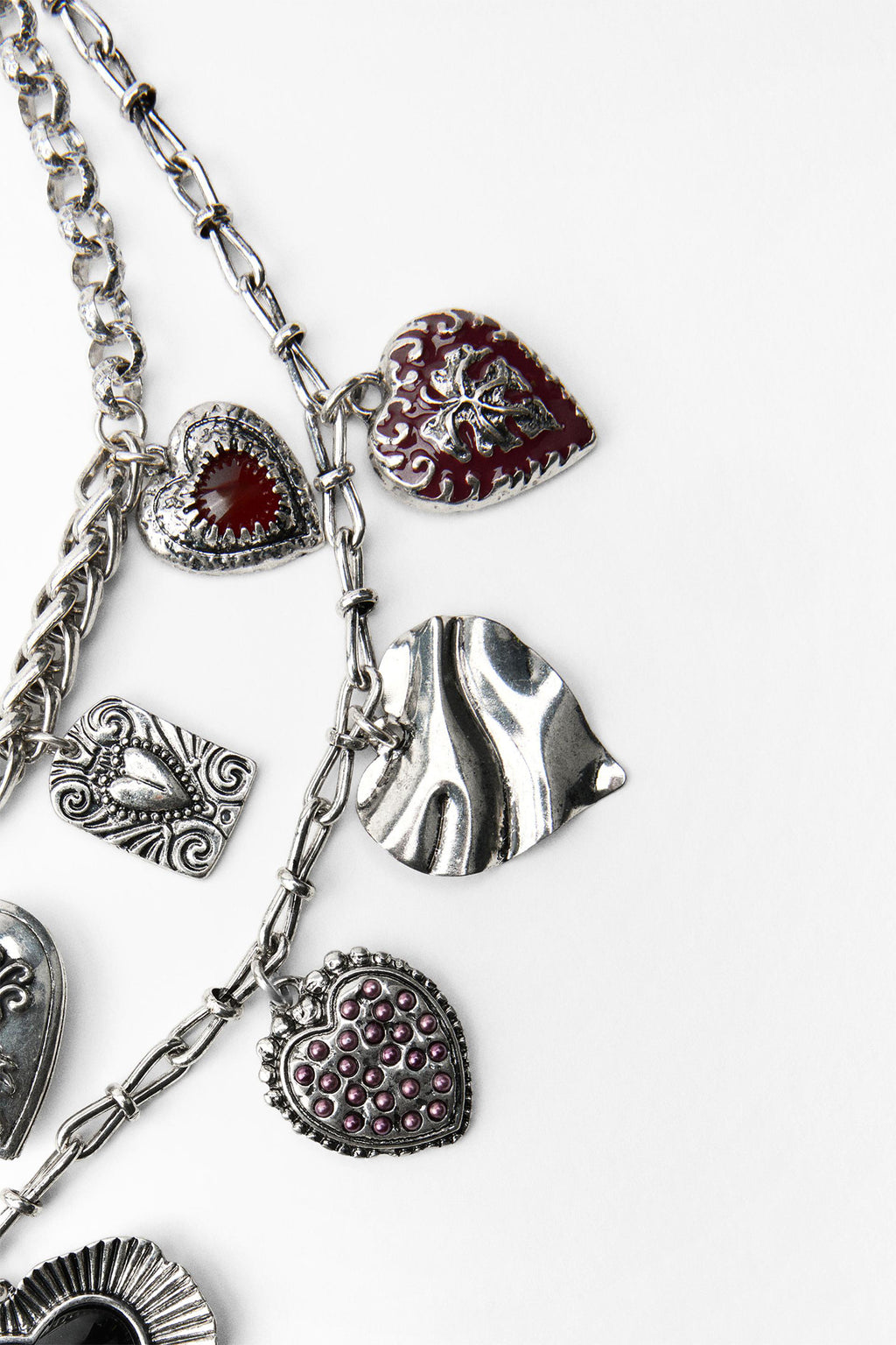 Two-Pack Irregular Heart Necklace Set
