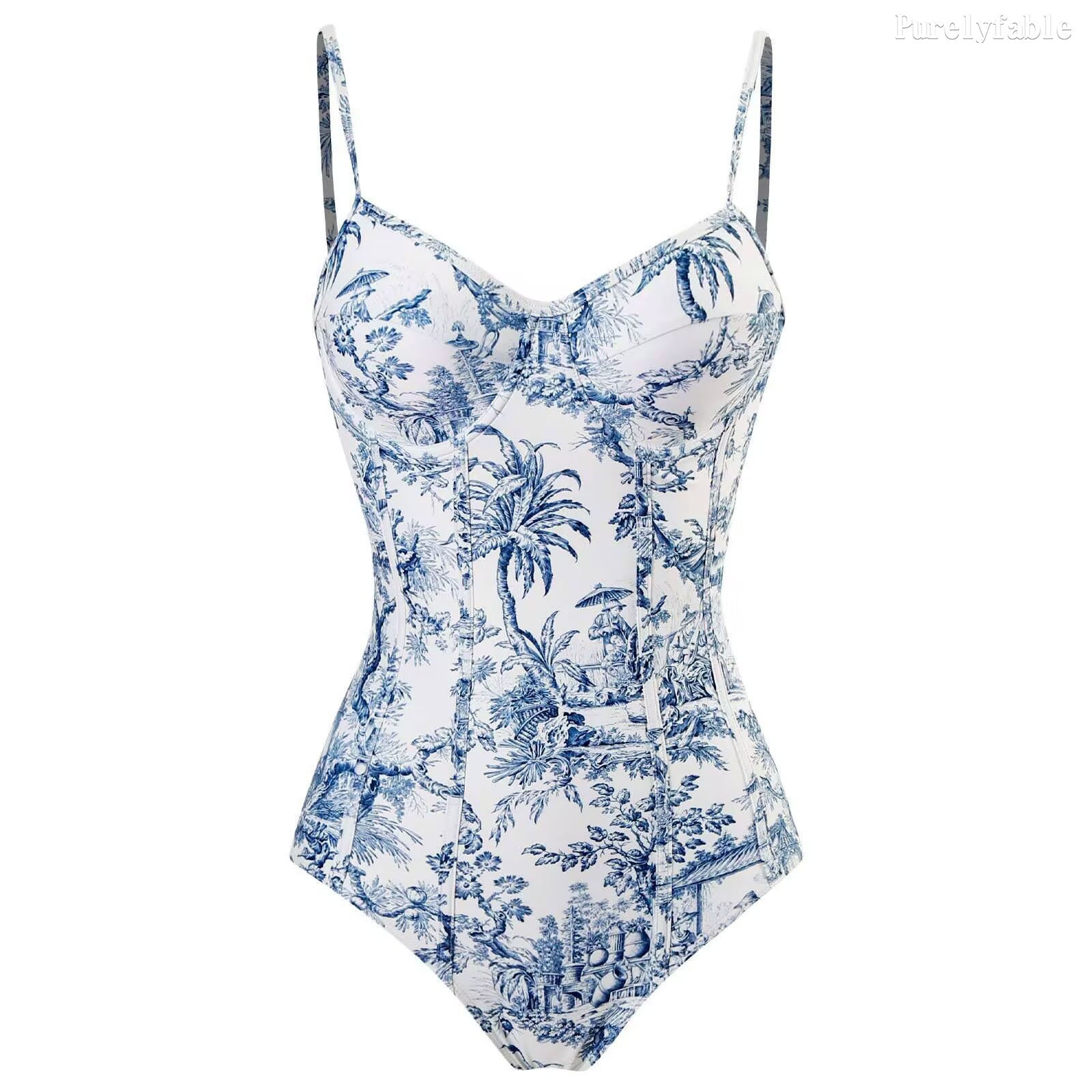 Retro-Print One-Piece Bikini