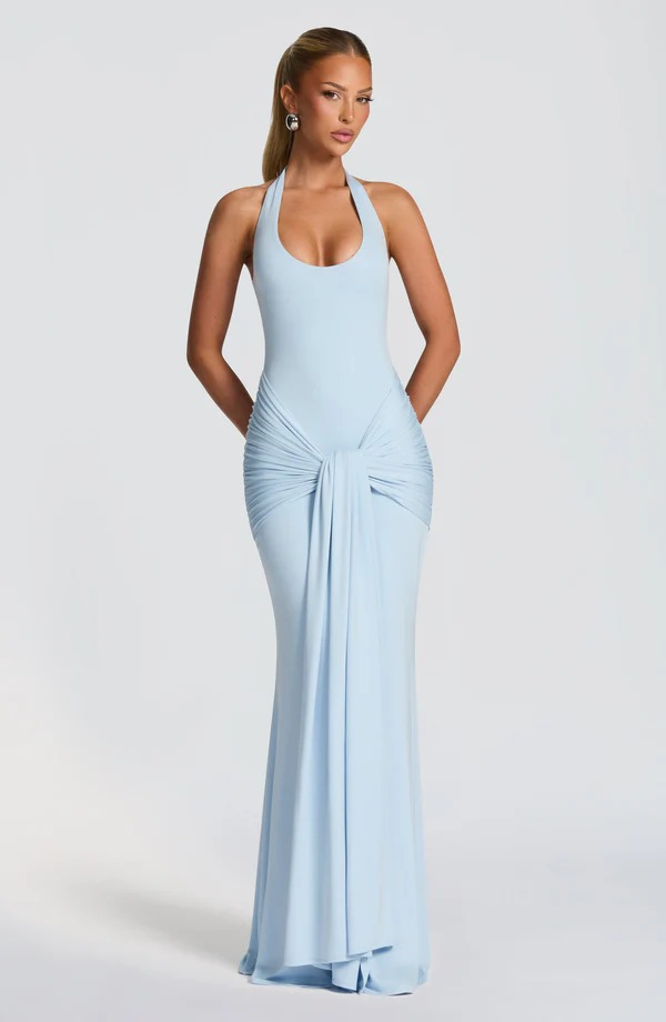 Araceli a fitted and flared long dress