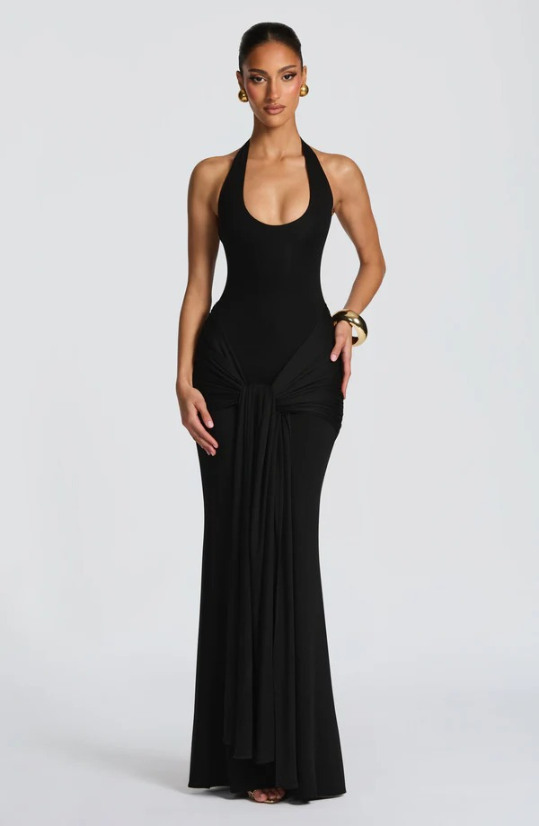 Araceli a fitted and flared long dress