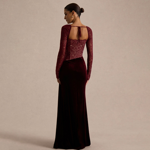 Adelina Long-Sleeved Lace Dress