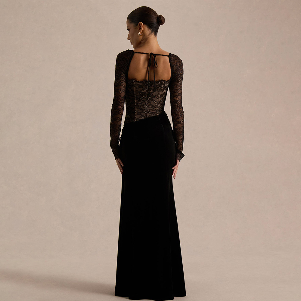 Adelina Long-Sleeved Lace Dress