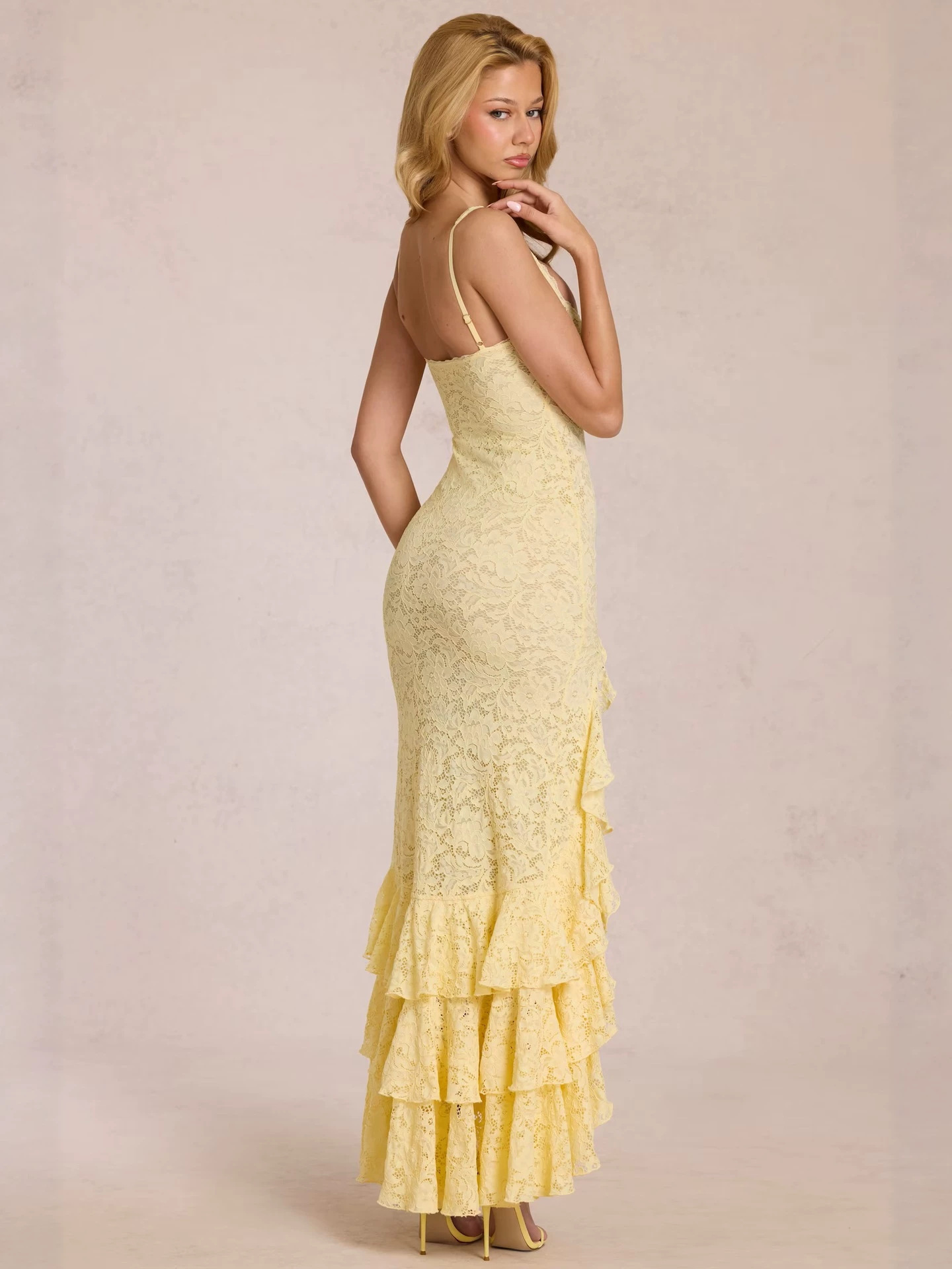 Alora Cami Lace Split Maxi Dress
