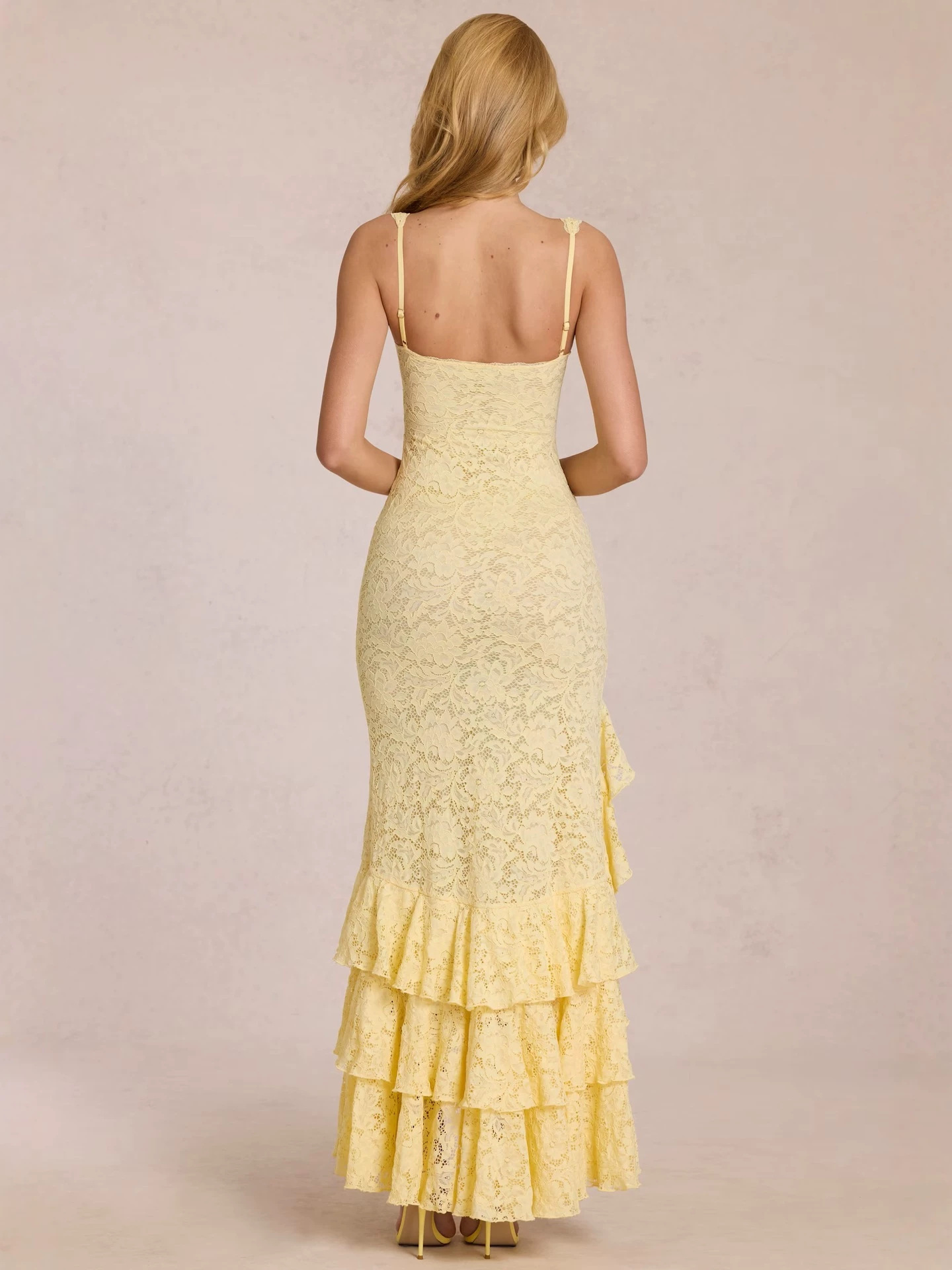 Alora Cami Lace Split Maxi Dress