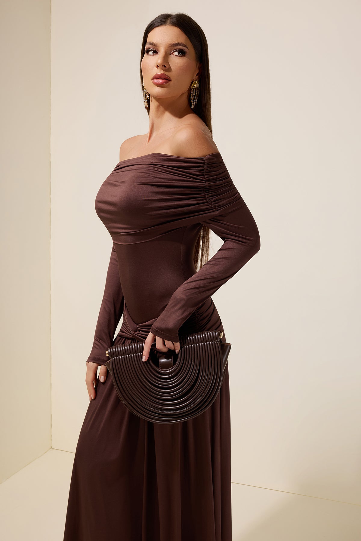 PU Semi-Circular Woven Bag