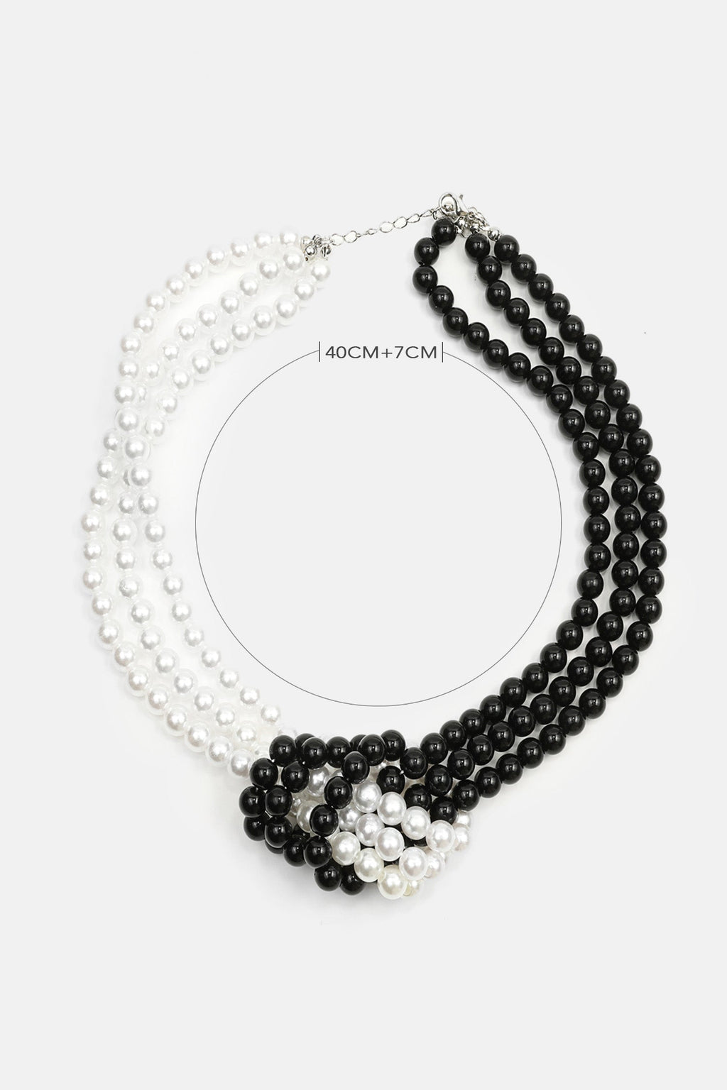 Faux Pearl Warp Necklace