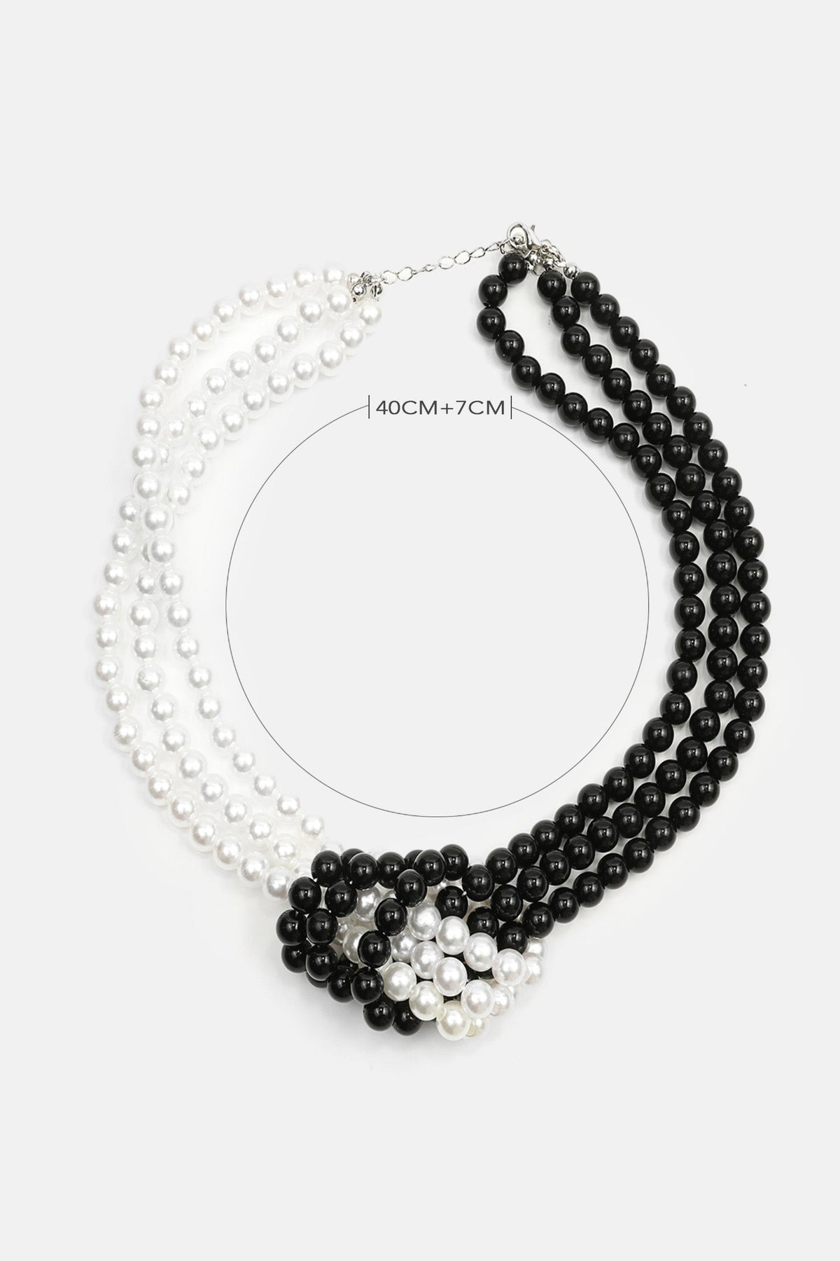 Faux Pearl Warp Necklace
