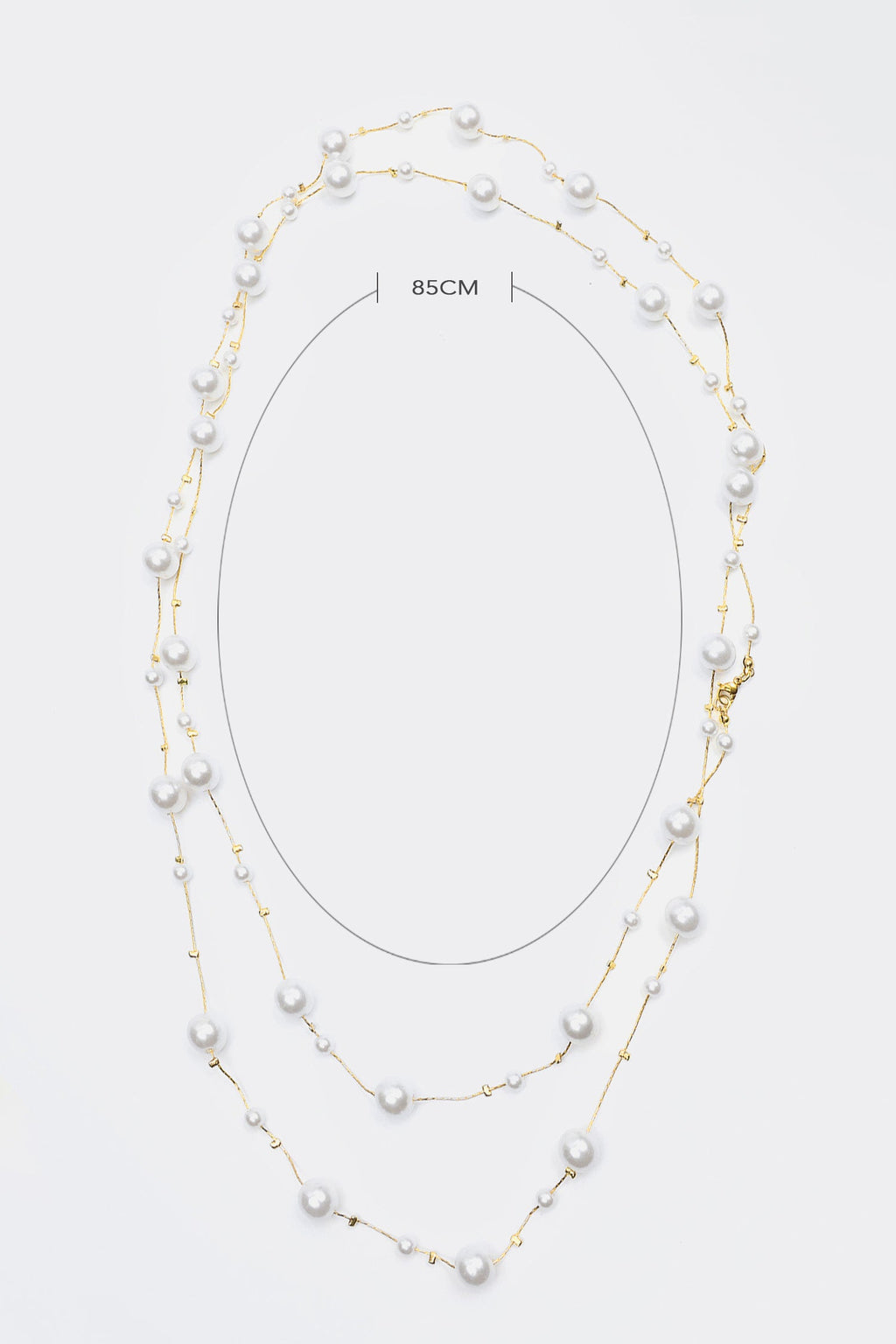 Faux Pearl Long Necklace