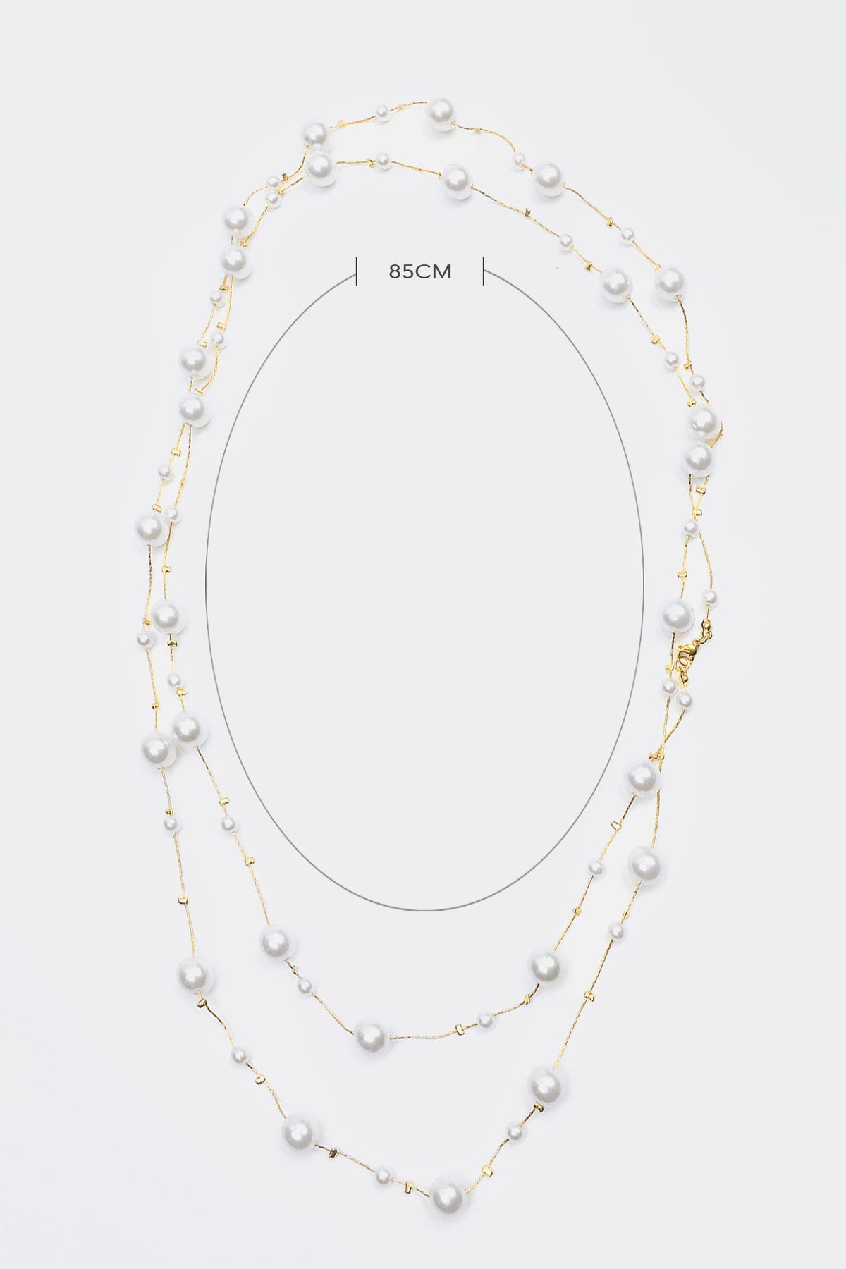 Faux Pearl Long Necklace