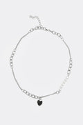 Faux Pearl Heart Pattern Necklace