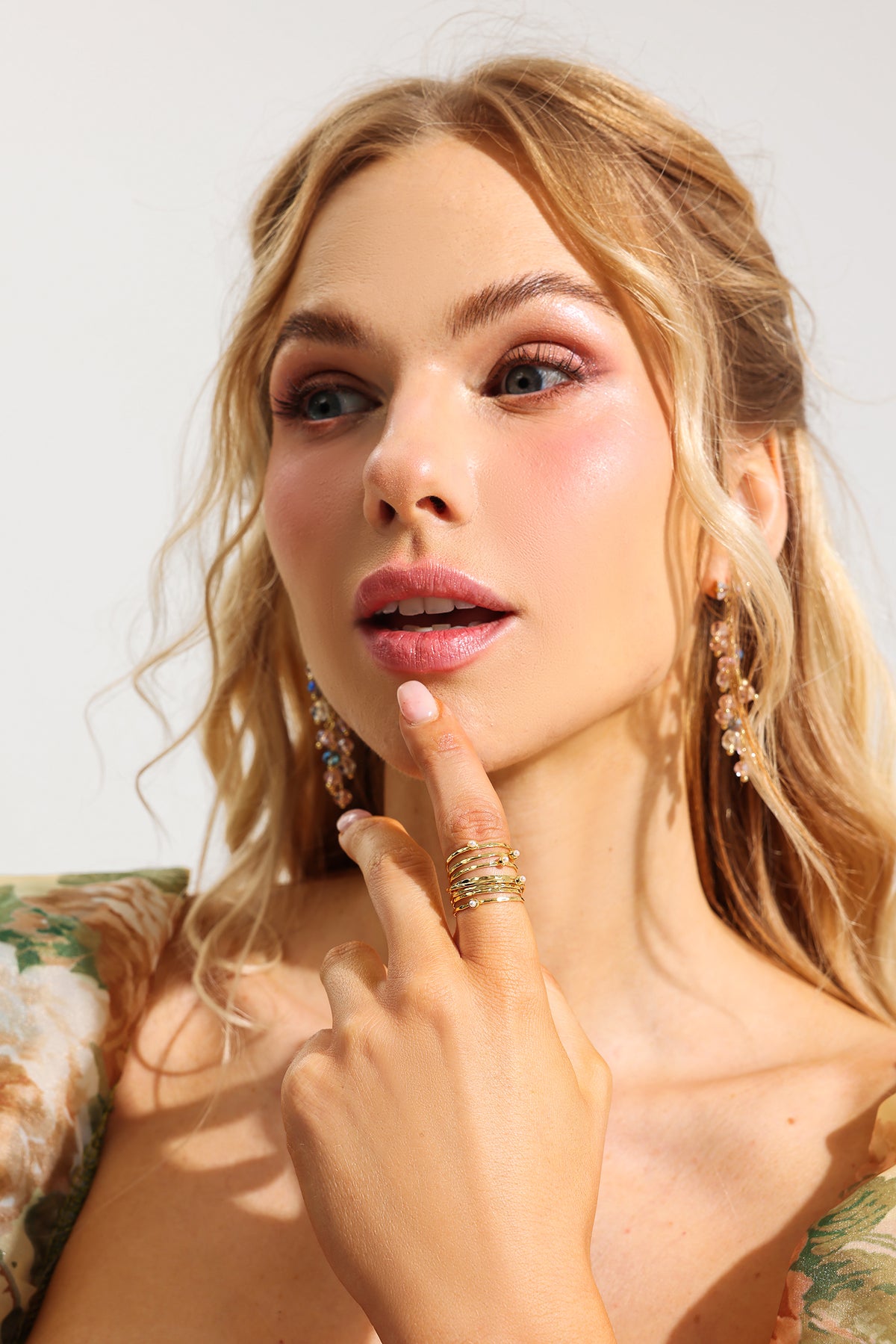 Faux Pearl Metal Ring