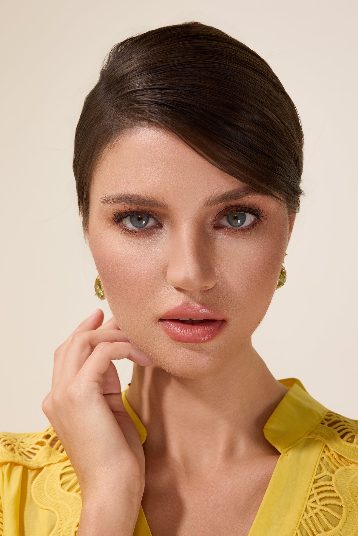 Faux Diamond Floral Irregular Shape Earrings