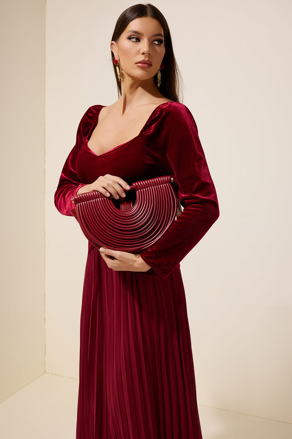 PU Semi-Circular Woven Bag