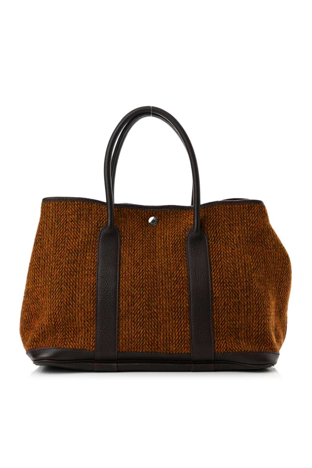 Faux Woolen Pu Leather Tote Bag