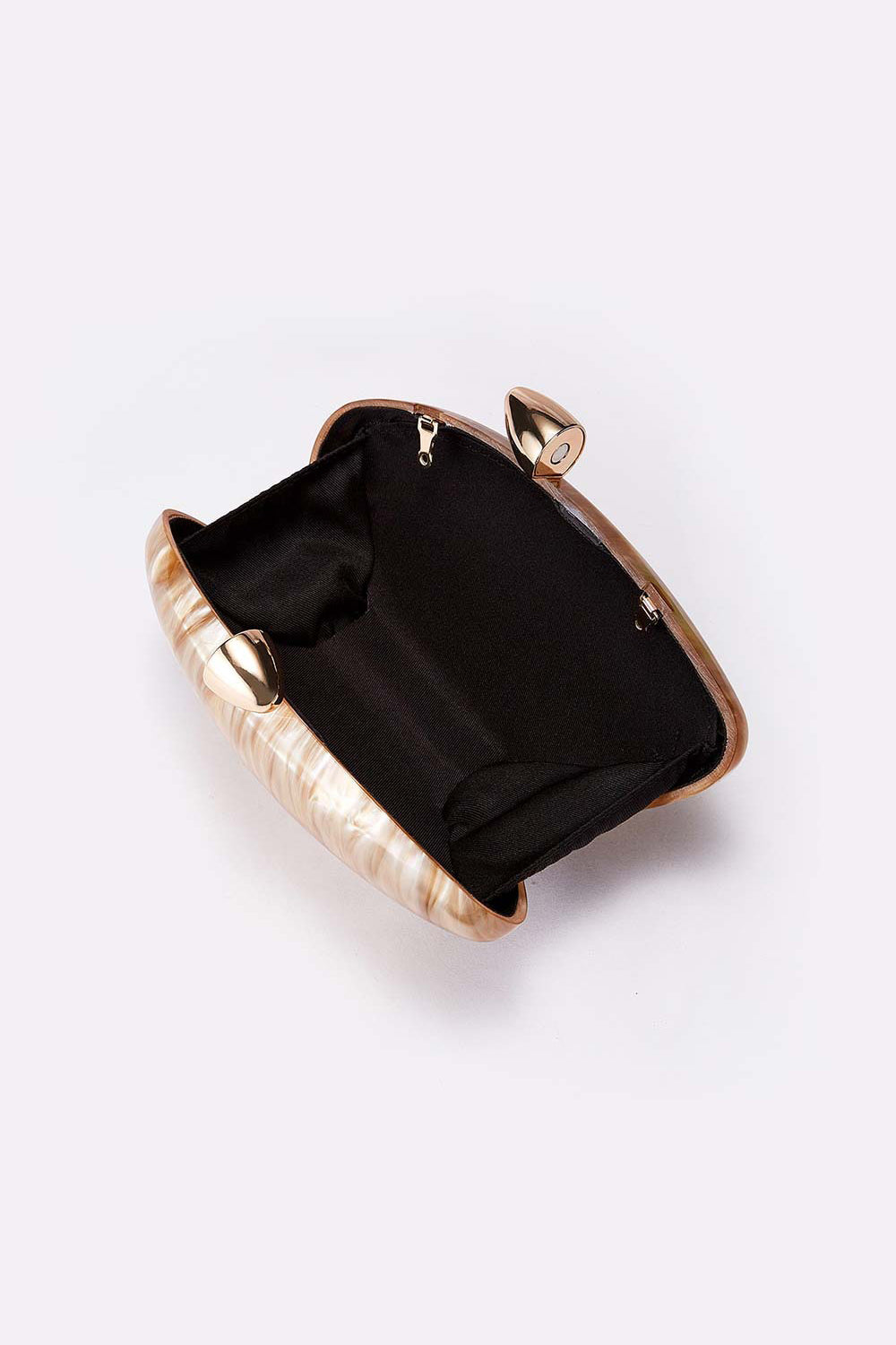 Acrylic Metal Button Clutch Bag