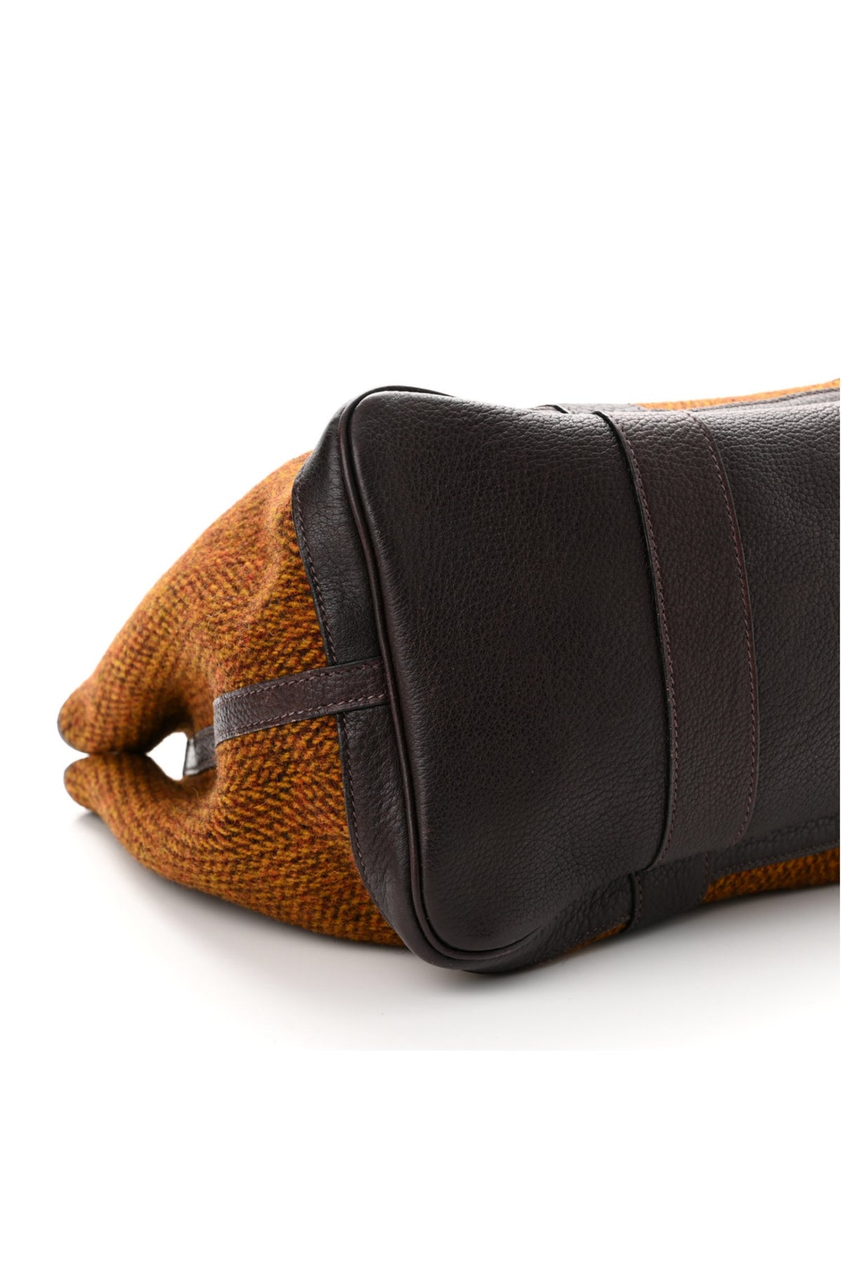 Faux Woolen Pu Leather Tote Bag