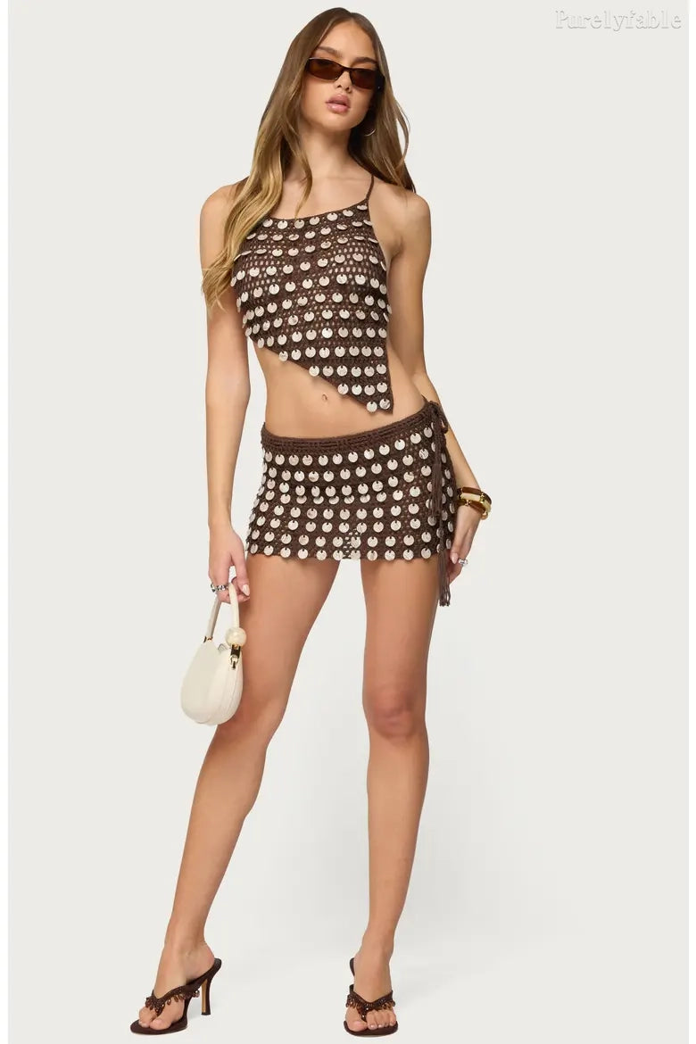 Autumn European-style casual short skirt set