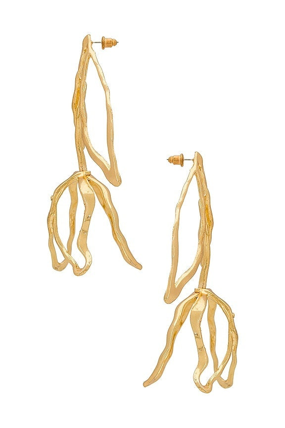 Abstract Floral Drop Earrings