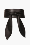 Faux Leather Wrap Belt