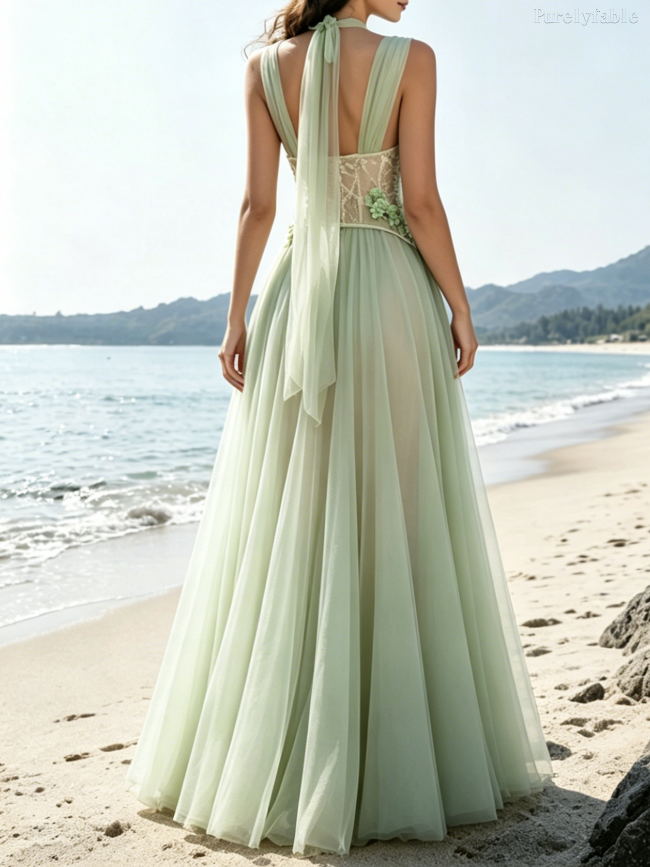 Tessa Pink Halter-Neck Dress Boning