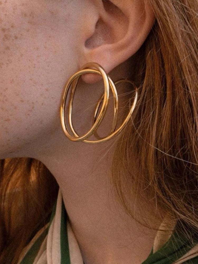 Asymmetrical Loop Dangle Earrings