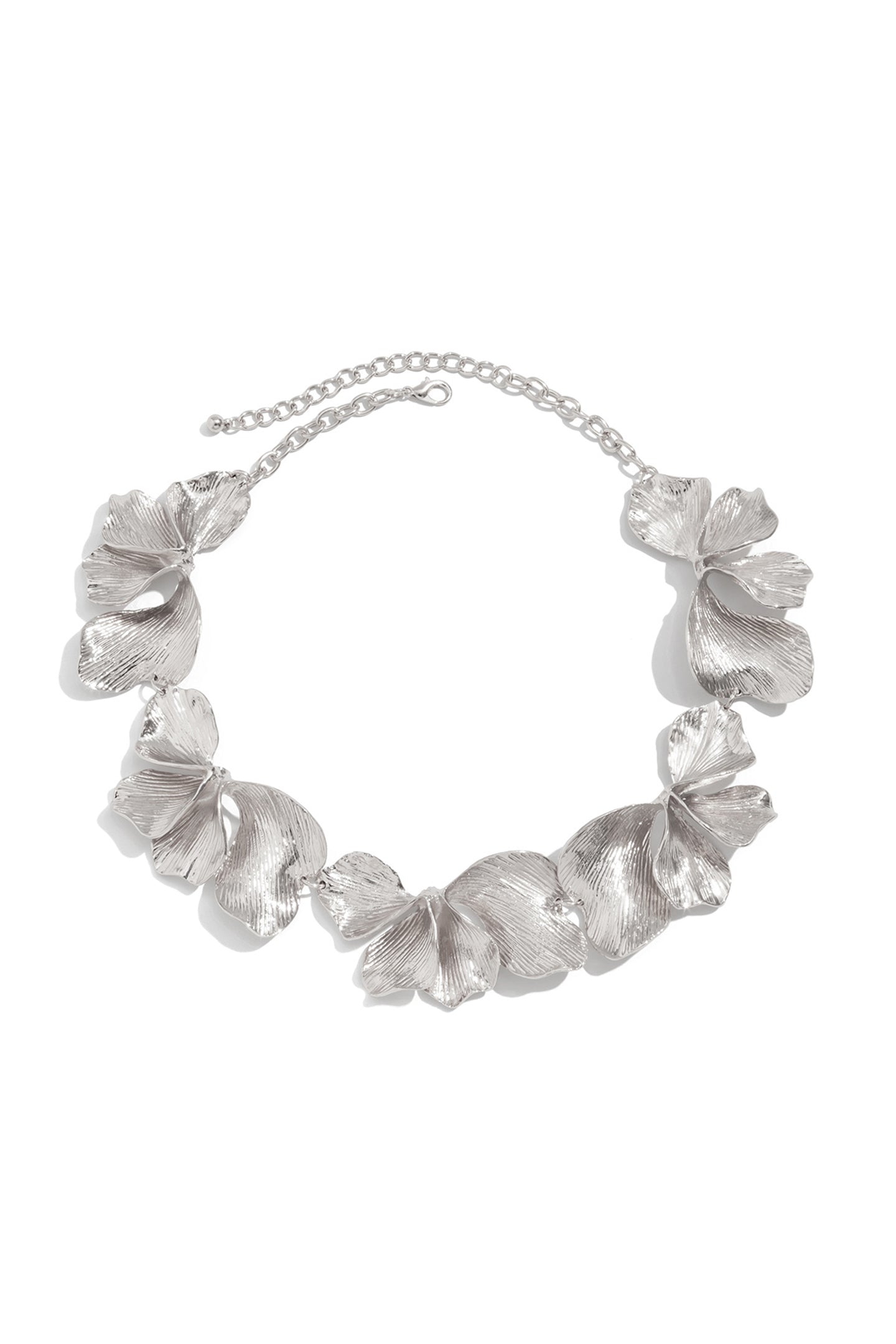 Textured Flower Petal Necklace