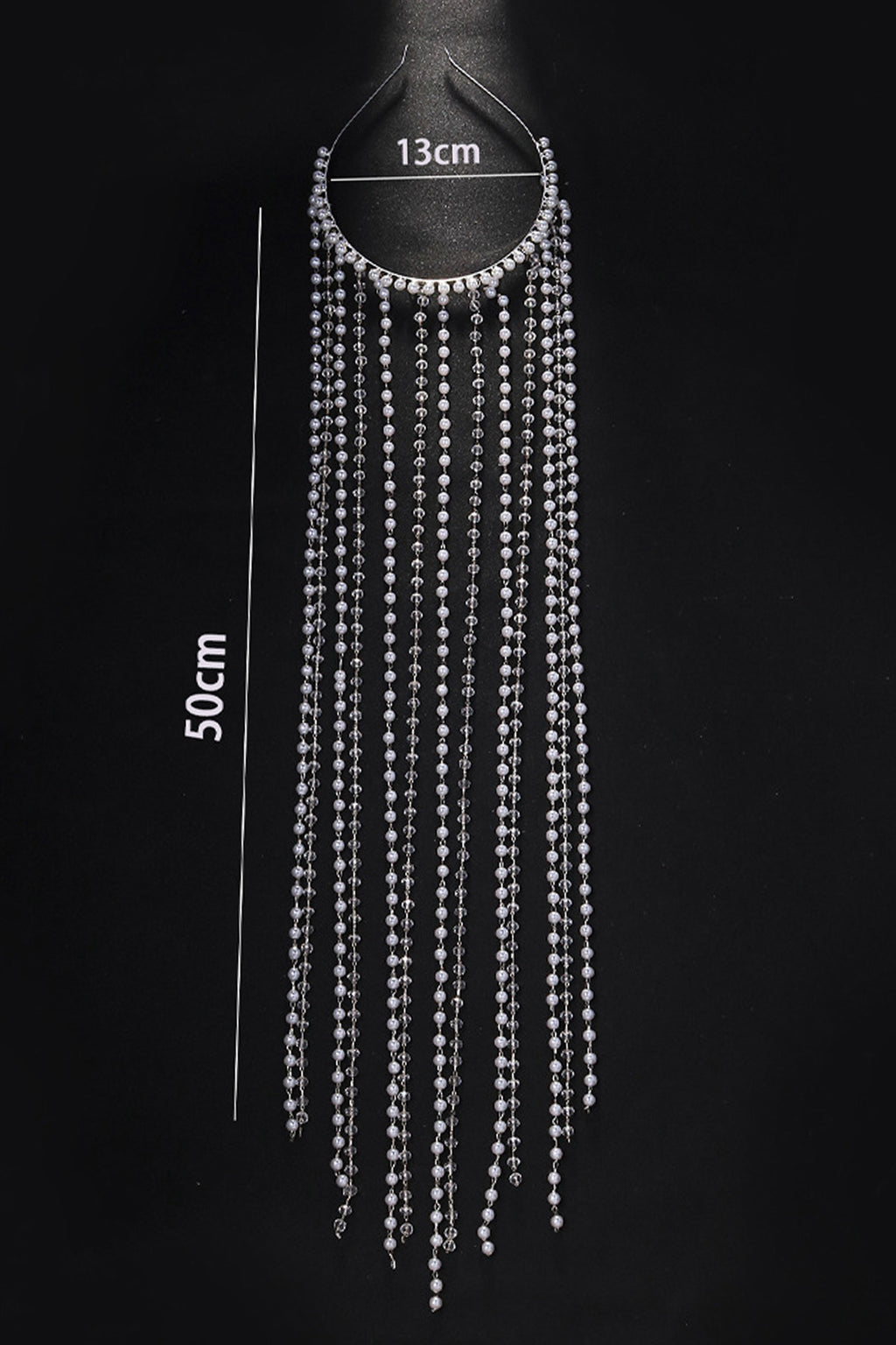 Crystal Pearl Tassel Headband