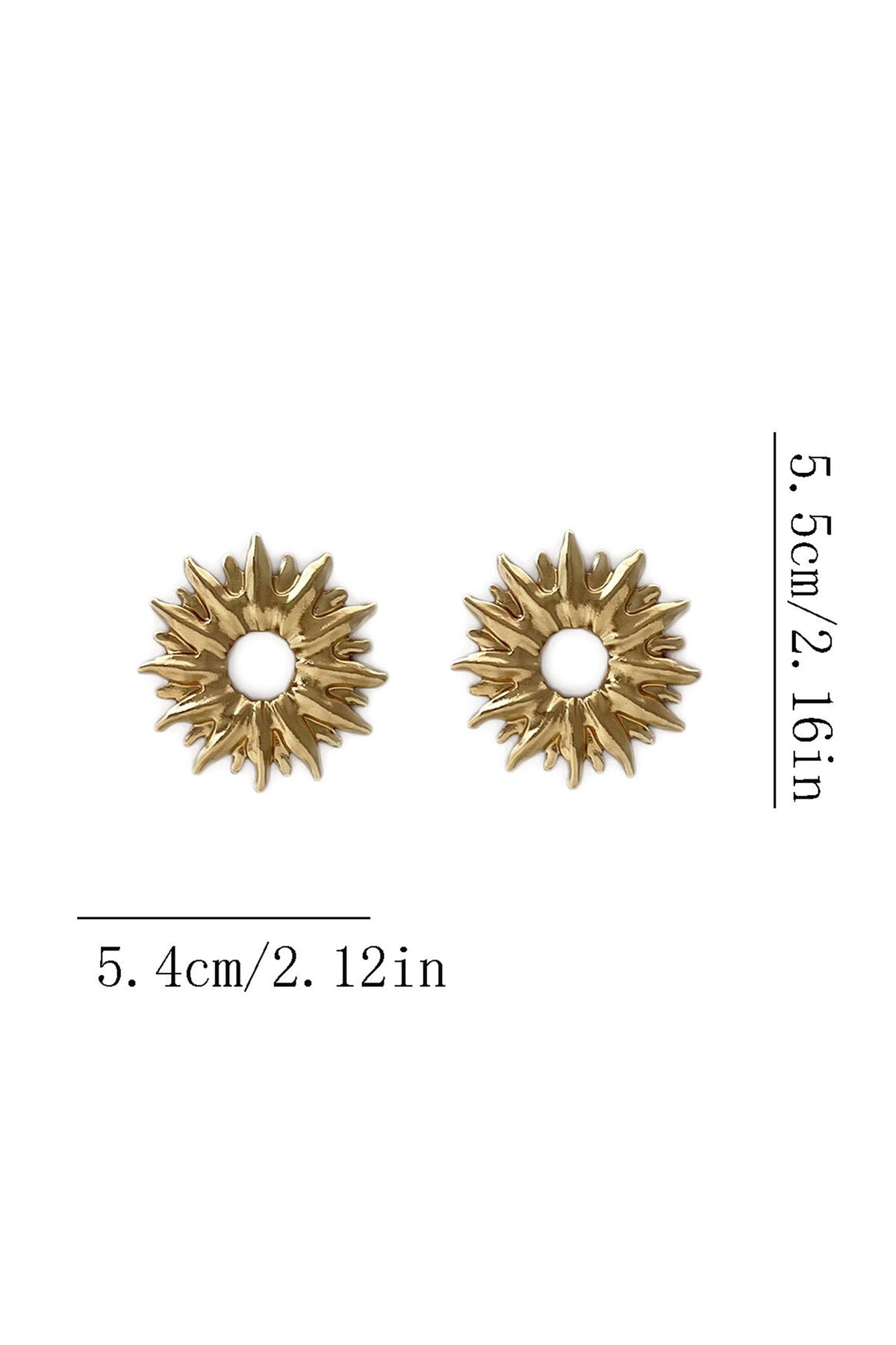 Hollow Sunburst Earrings