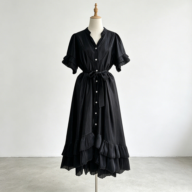 Azalea Brown Color-Block Dress