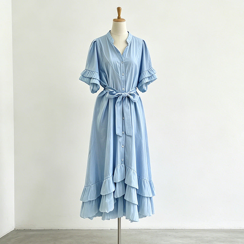 Azalea Brown Color-Block Dress