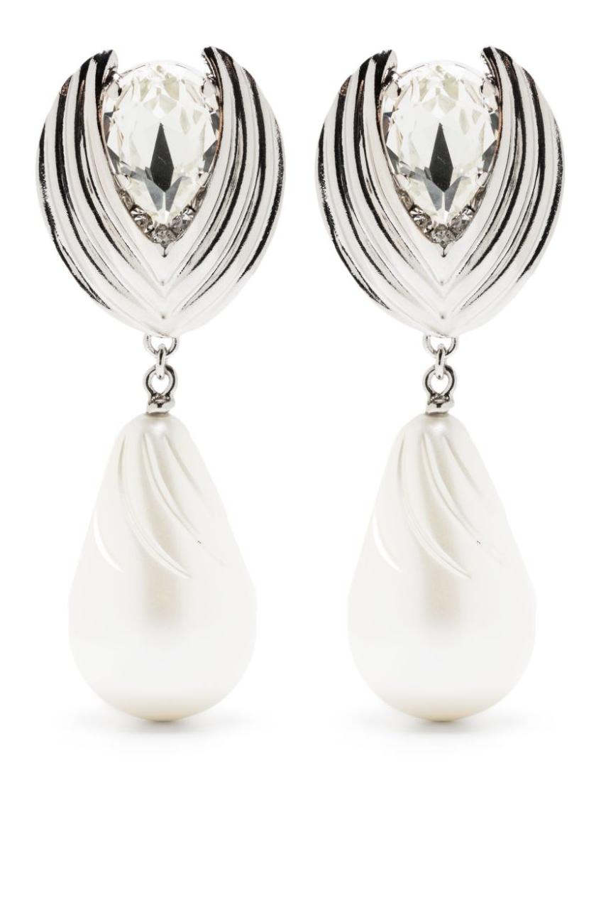 Faux Diamond Teardrop Drop Earrings