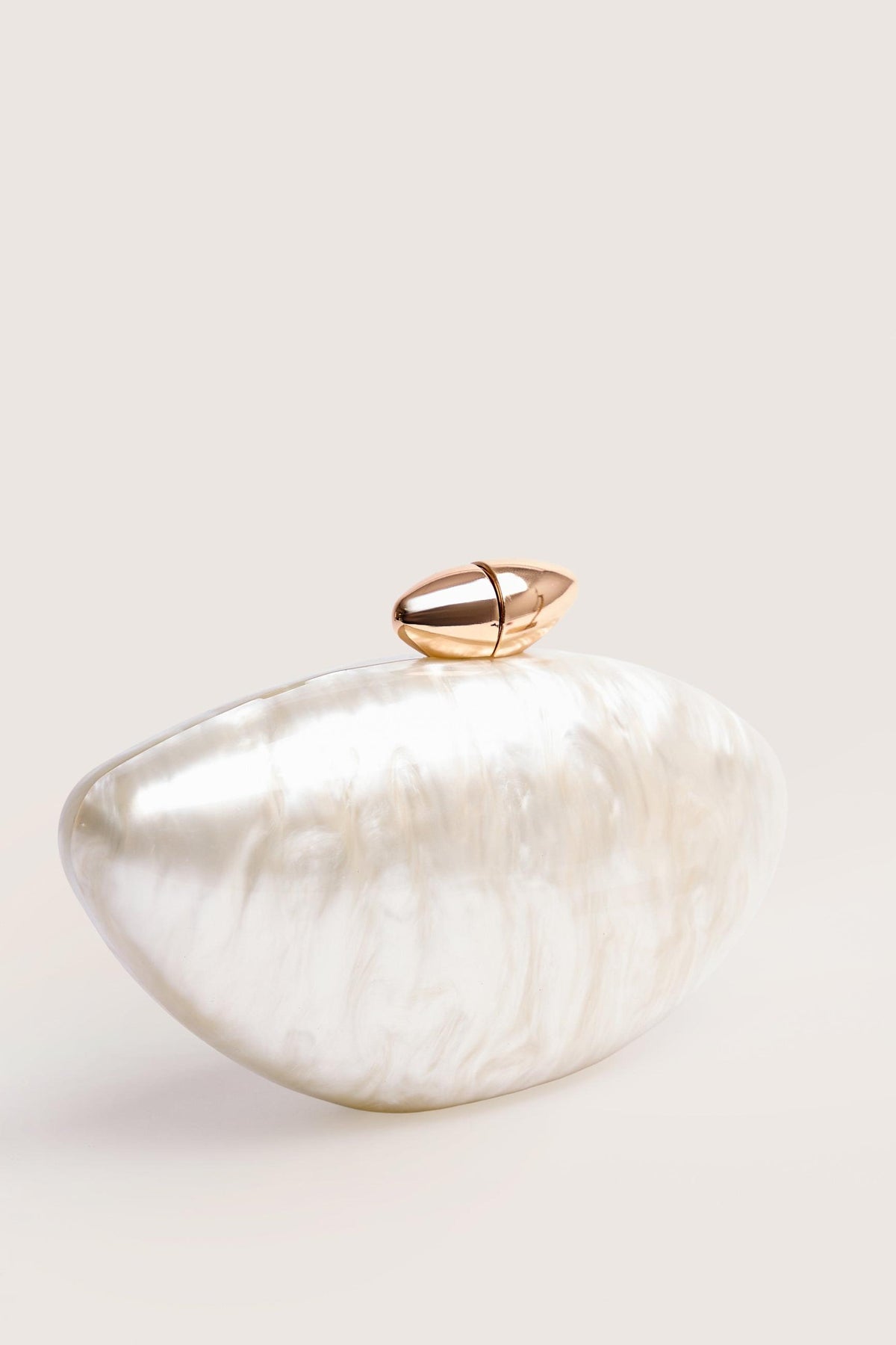 Acrylic Metal Button Clutch Bag