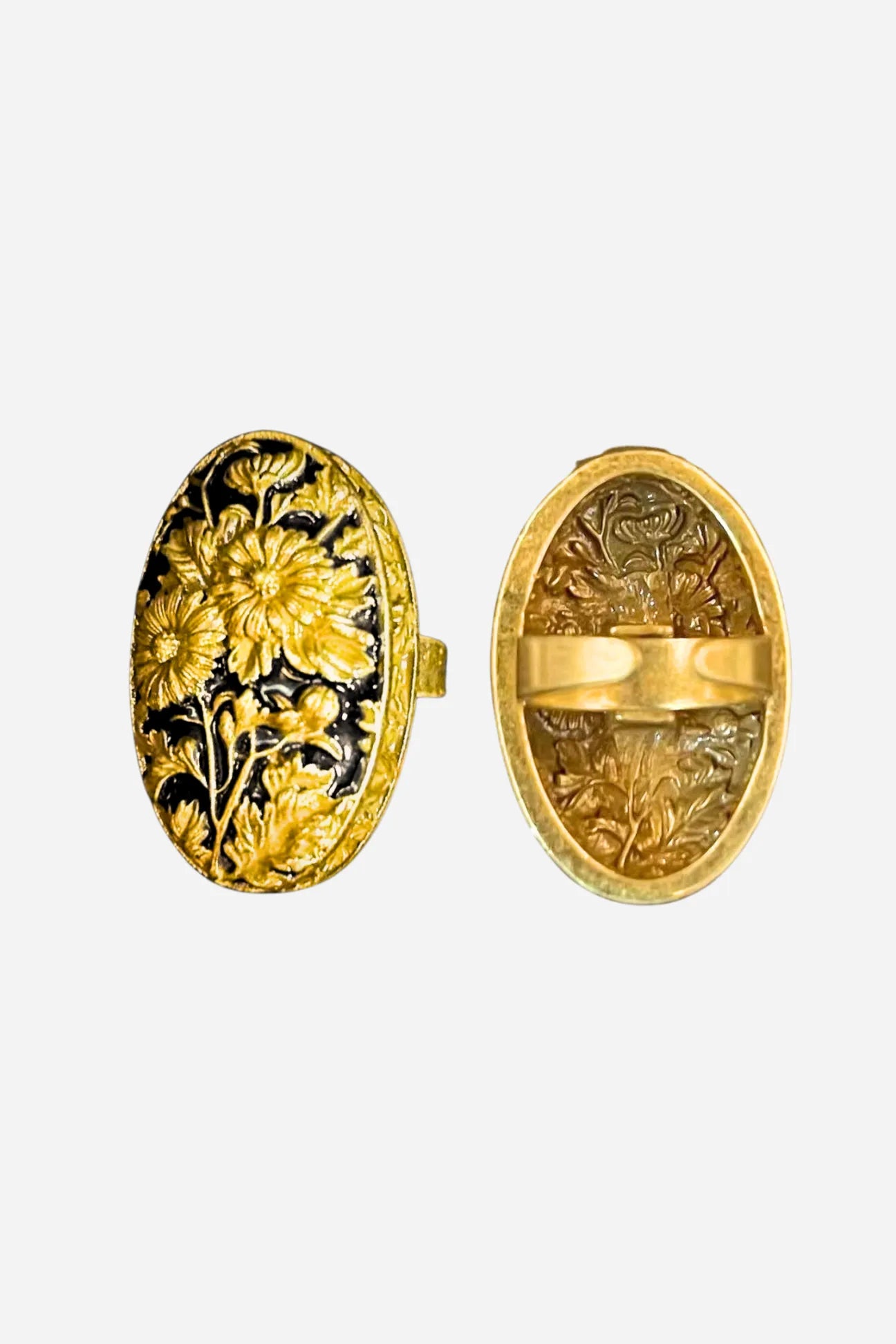 Eileen Flower Enamel Earrings & Ring Set