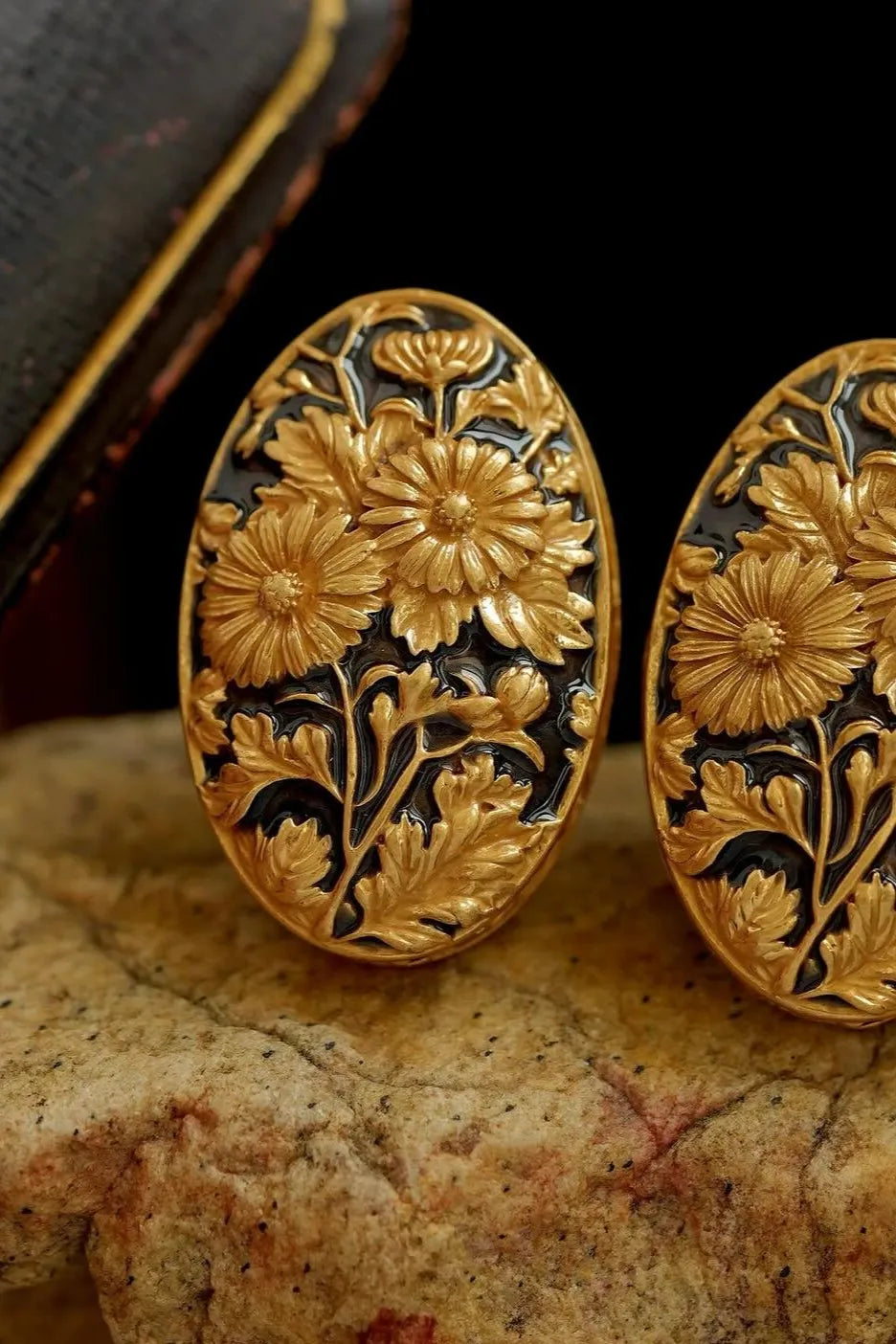 Eileen Flower Enamel Earrings & Ring Set