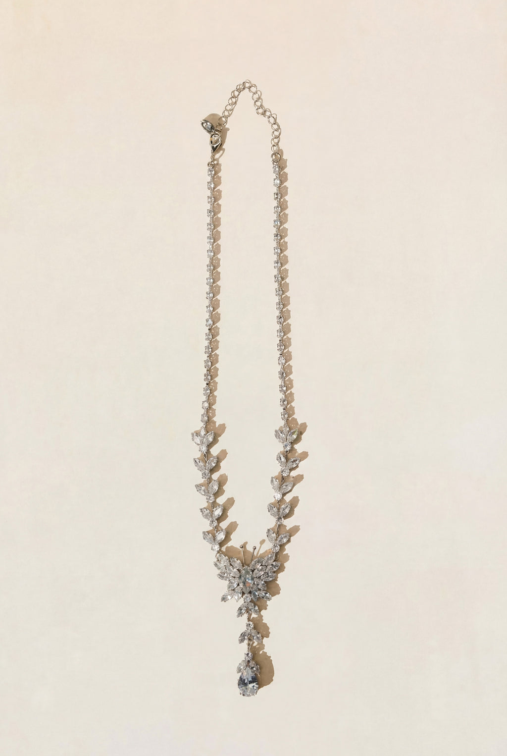 Crystal Butterfly Necklace & Earrings Set