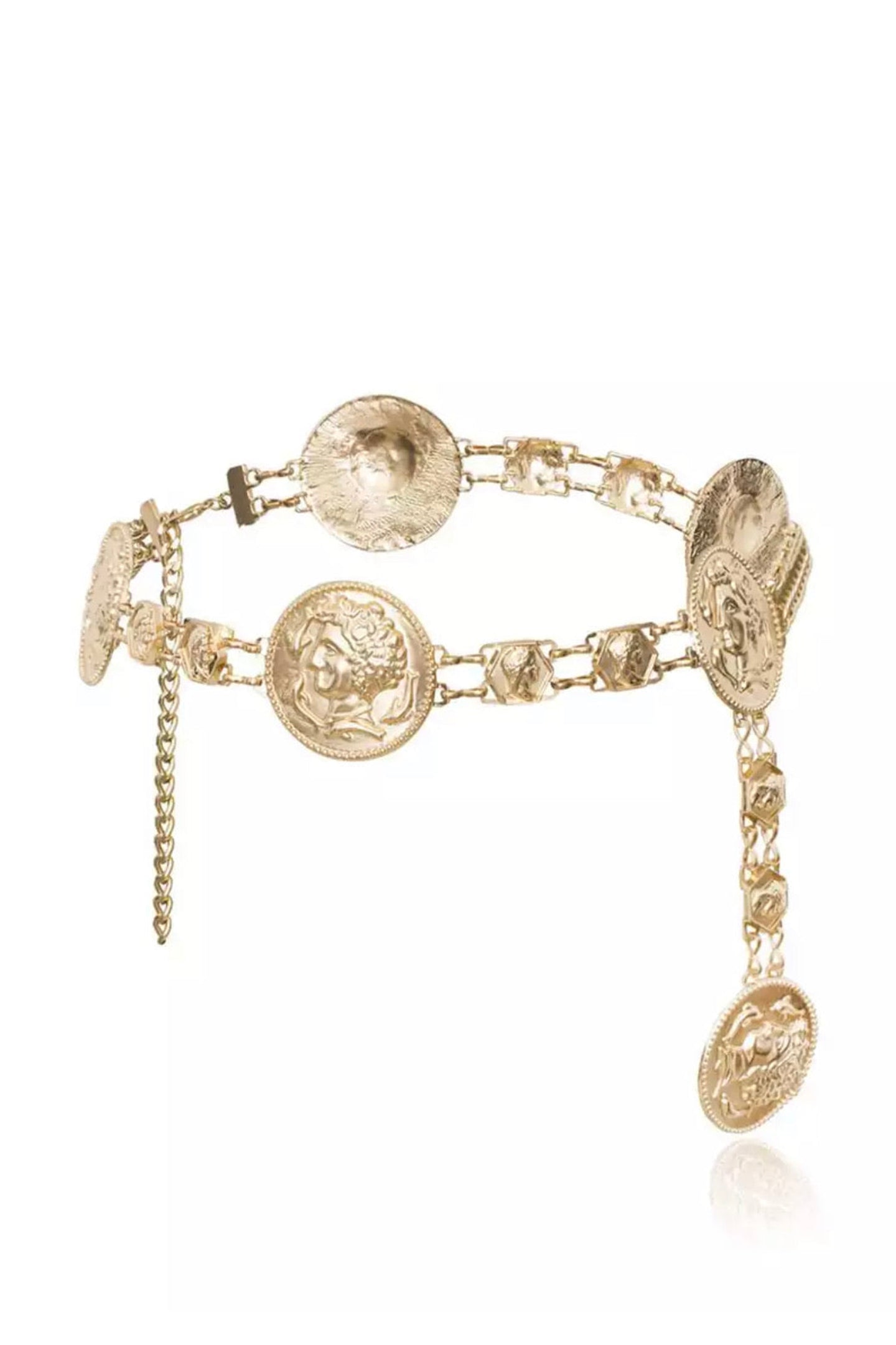 Vintage Portrait Pendant Chain Belt