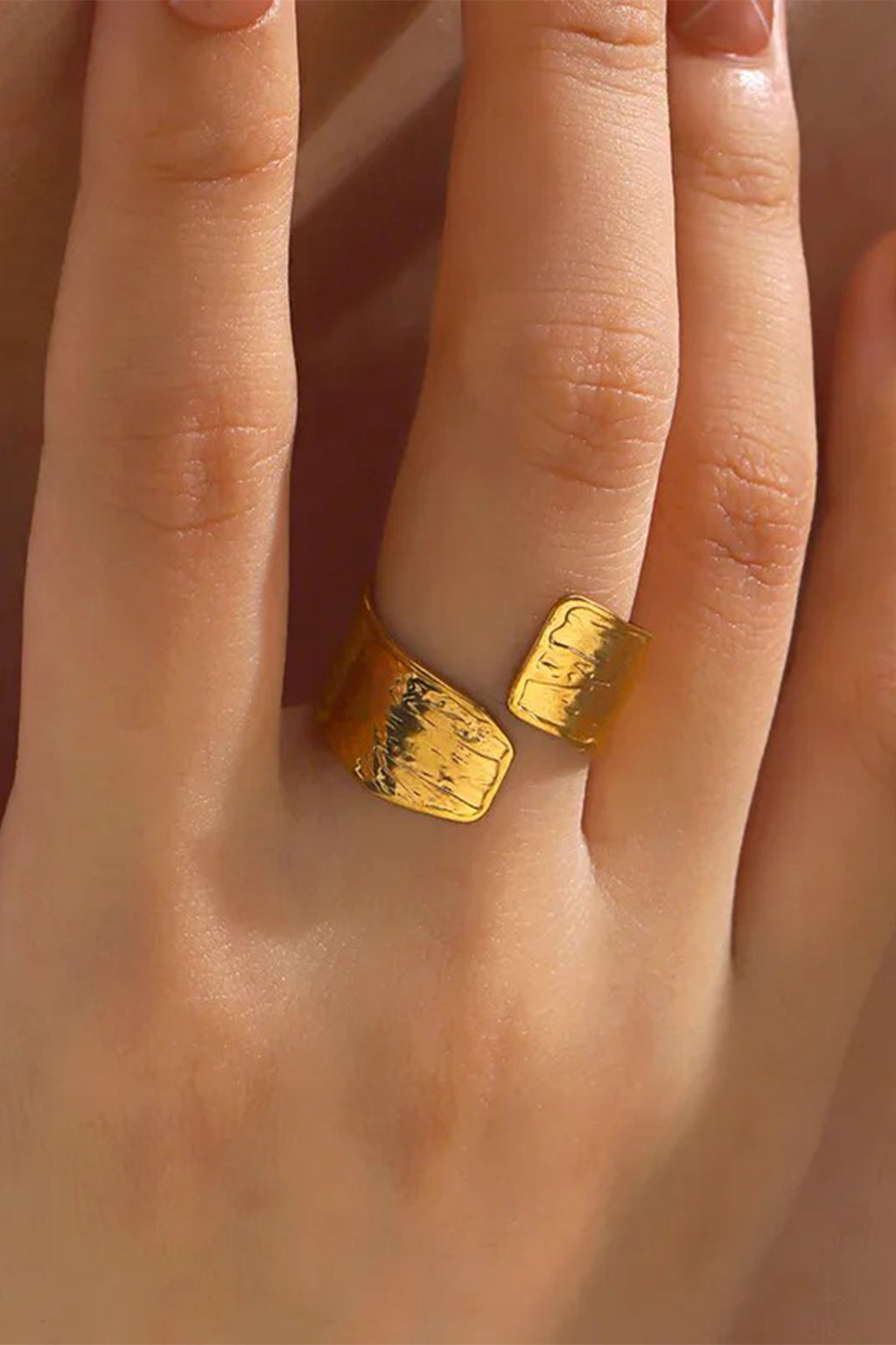 Texture Wide Band Ring