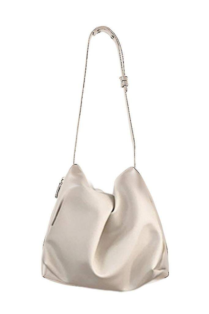 Solid Faux Leather Side Zipper Bag