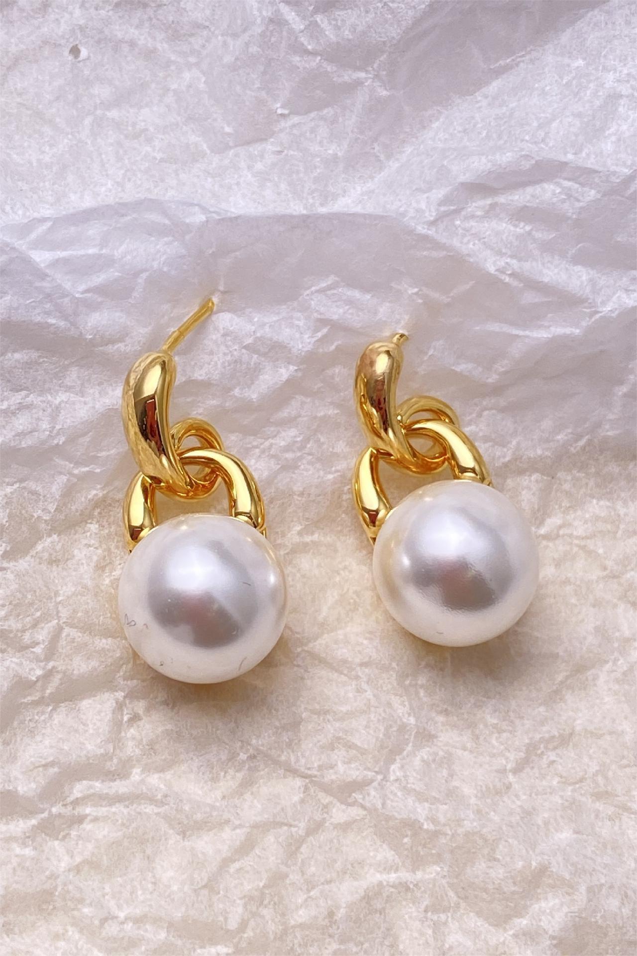 Faux Pearl Earrings